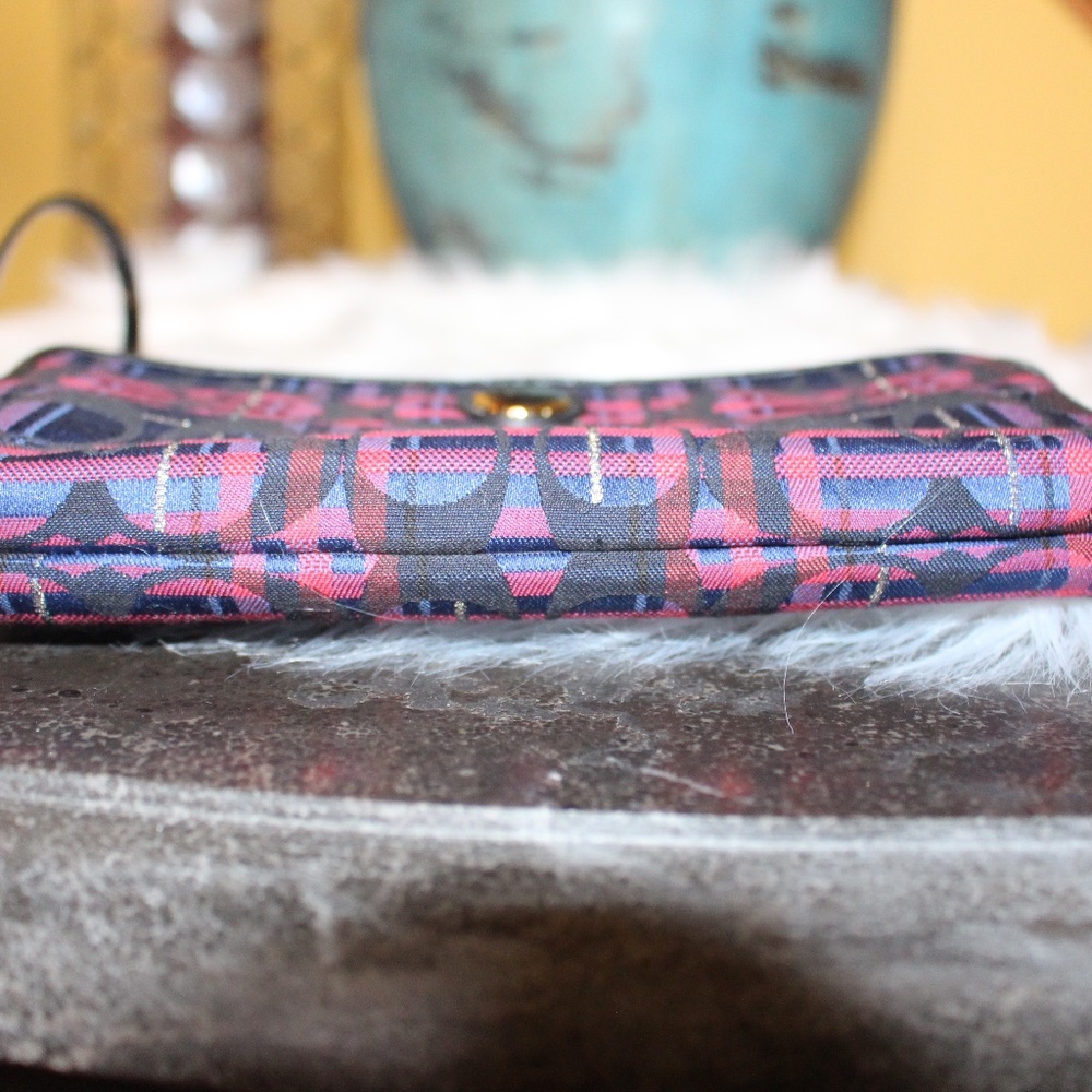 Coach, Poppy Tartan Double zip plaid wristlet - Picture 4 of 16